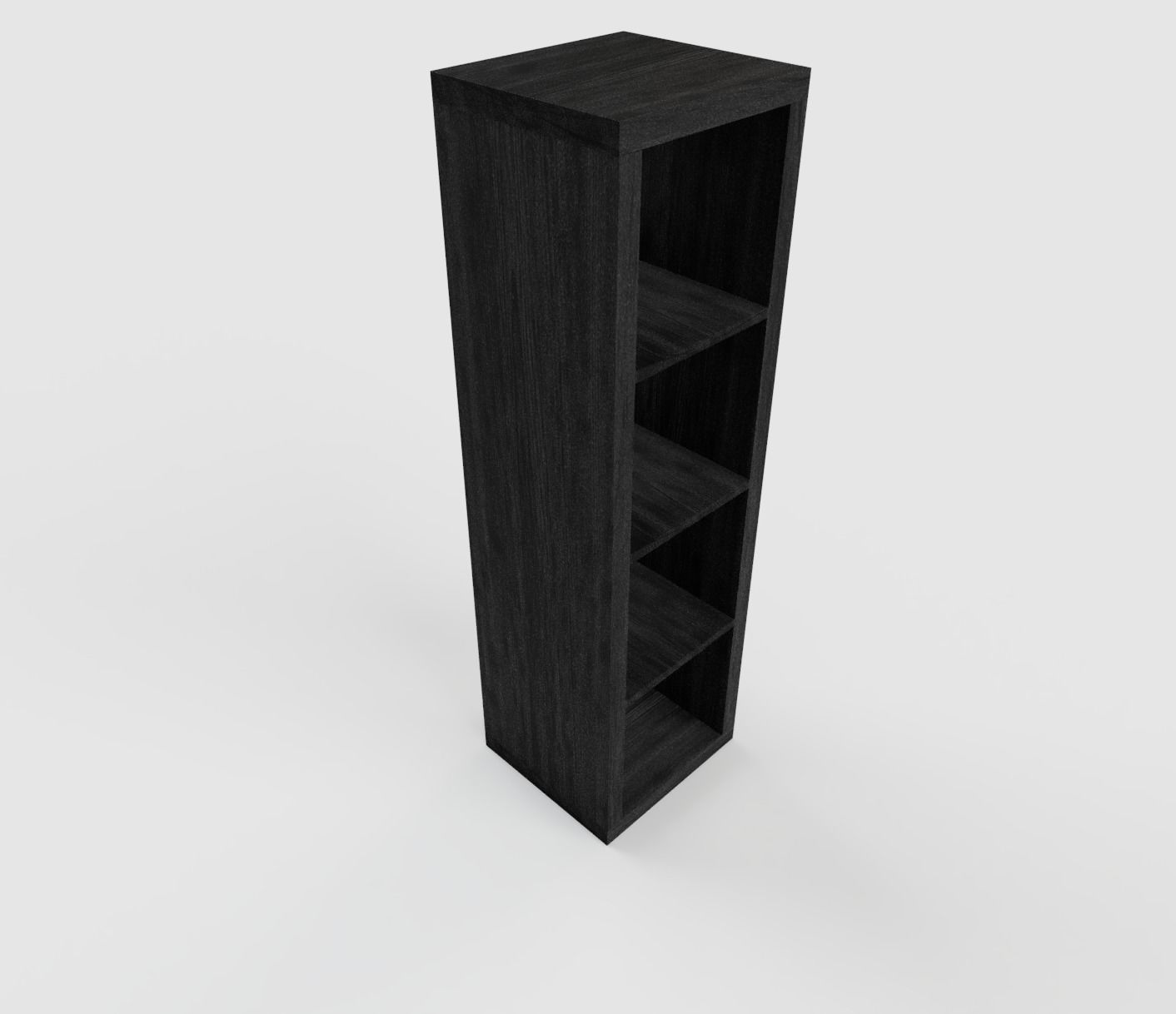 IKEA KALLAX Shelf Unit 1x4 Venge Black 3D model_8