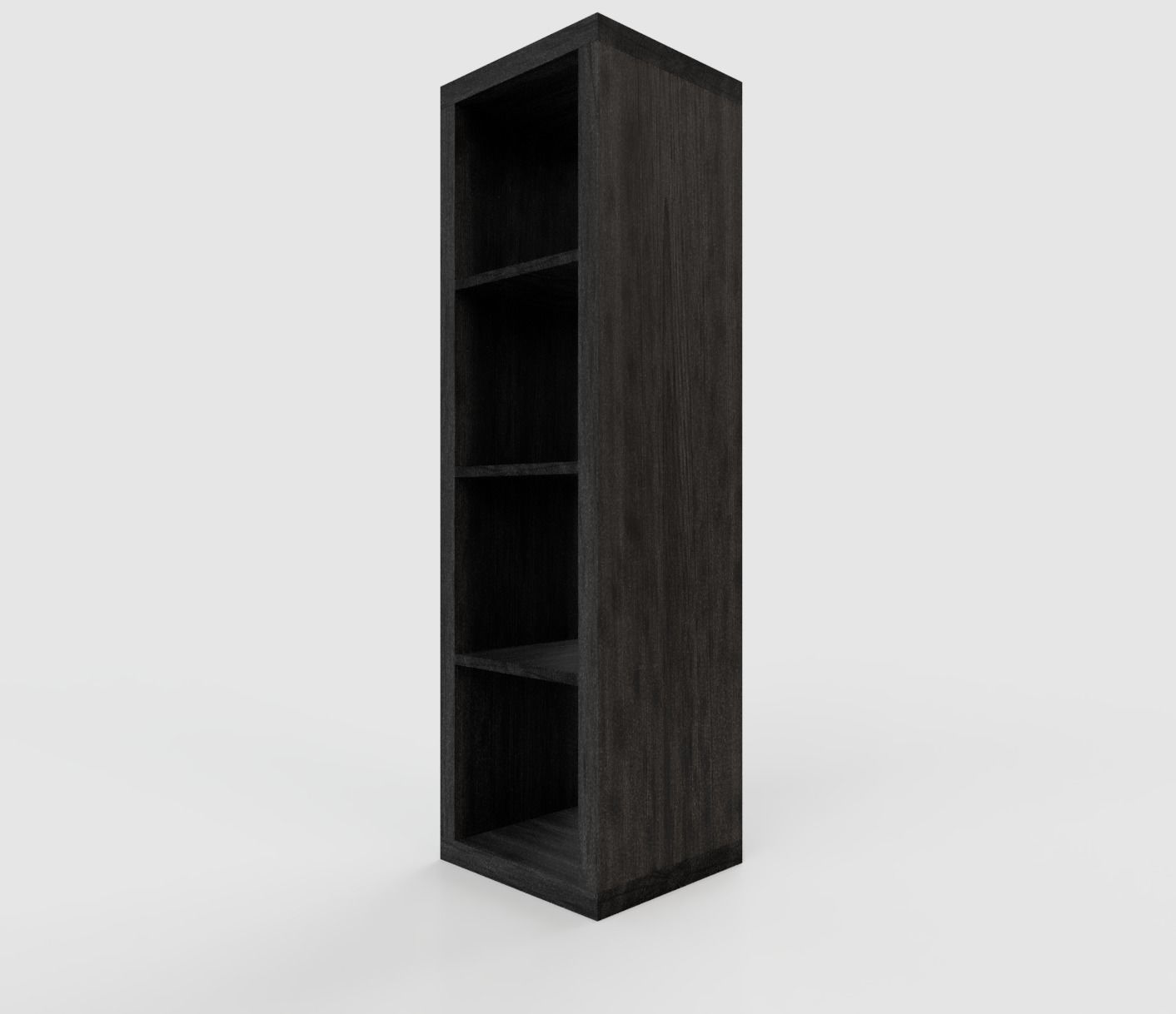 IKEA KALLAX Shelf Unit 1x4 Venge Black 3D model_4
