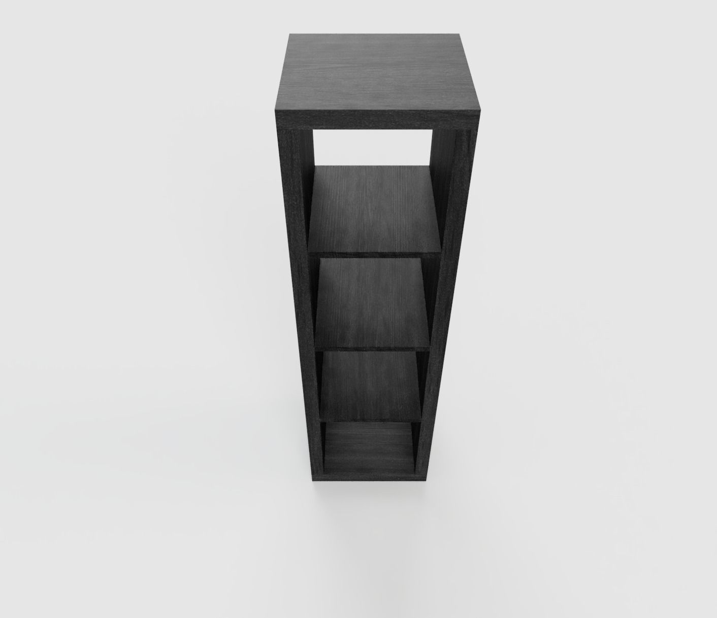 IKEA KALLAX Shelf Unit 1x4 Venge Black 3D model_9