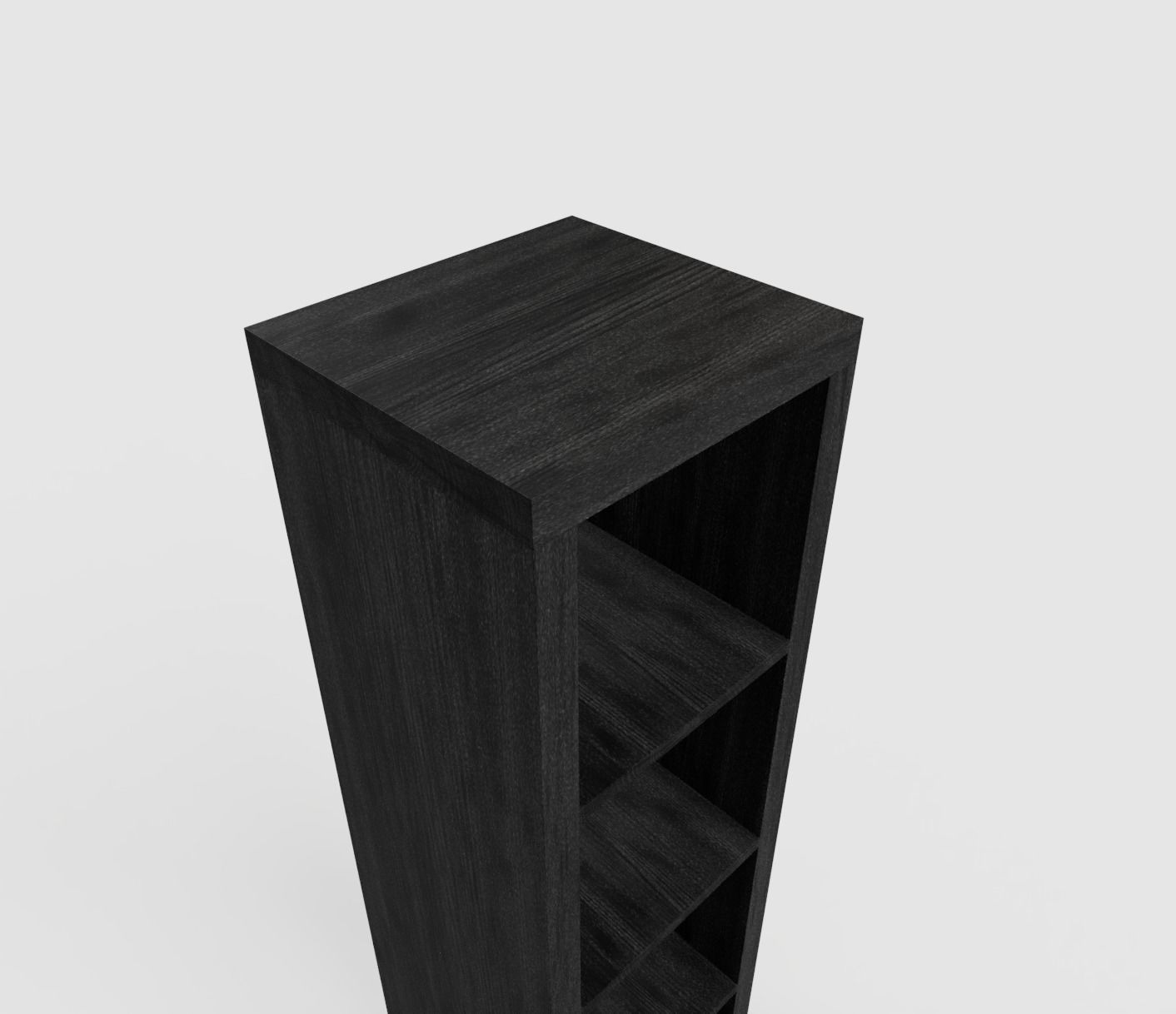 IKEA KALLAX Shelf Unit 1x4 Venge Black 3D model_14