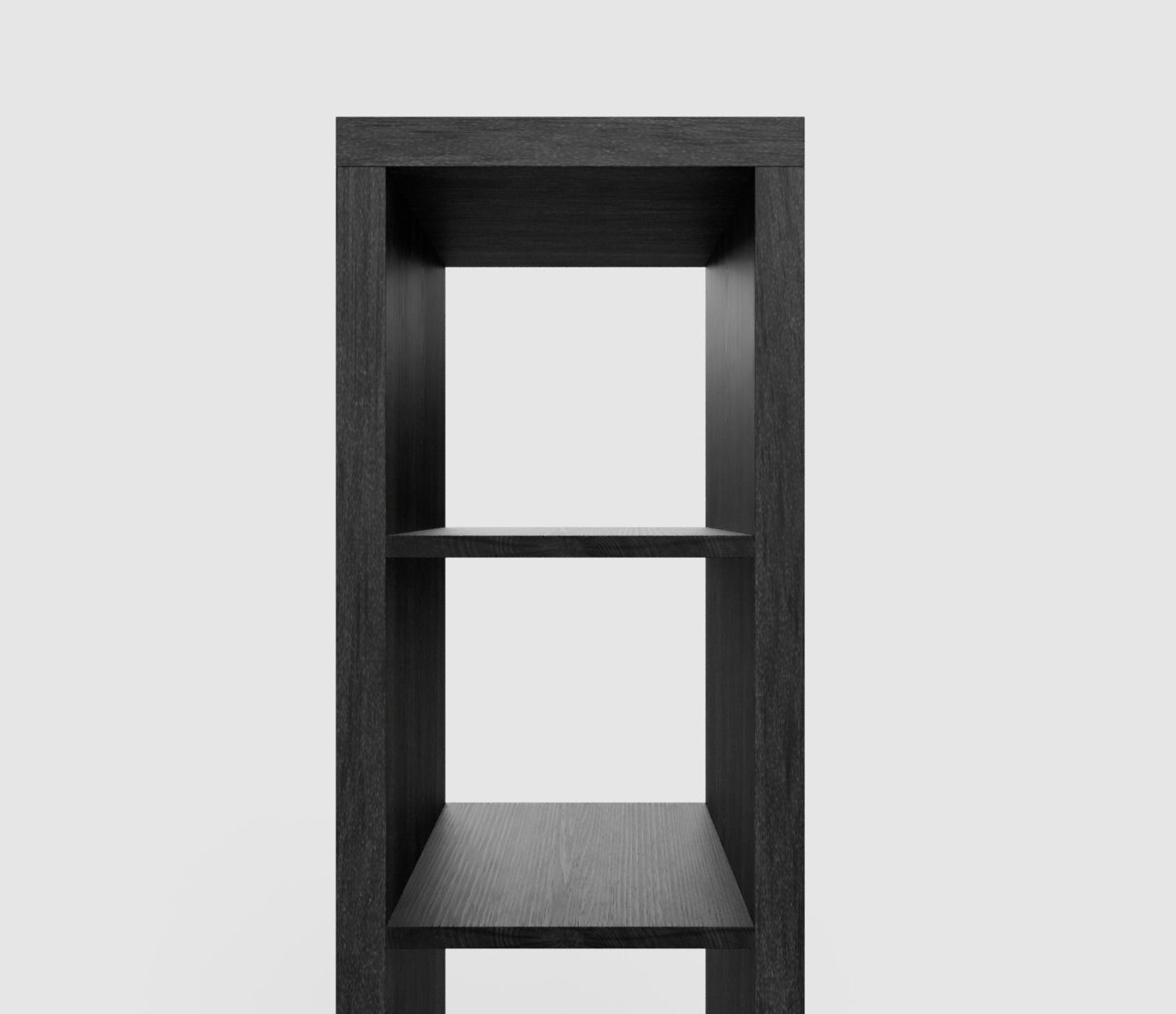 IKEA KALLAX Shelf Unit 1x4 Venge Black 3D model_11