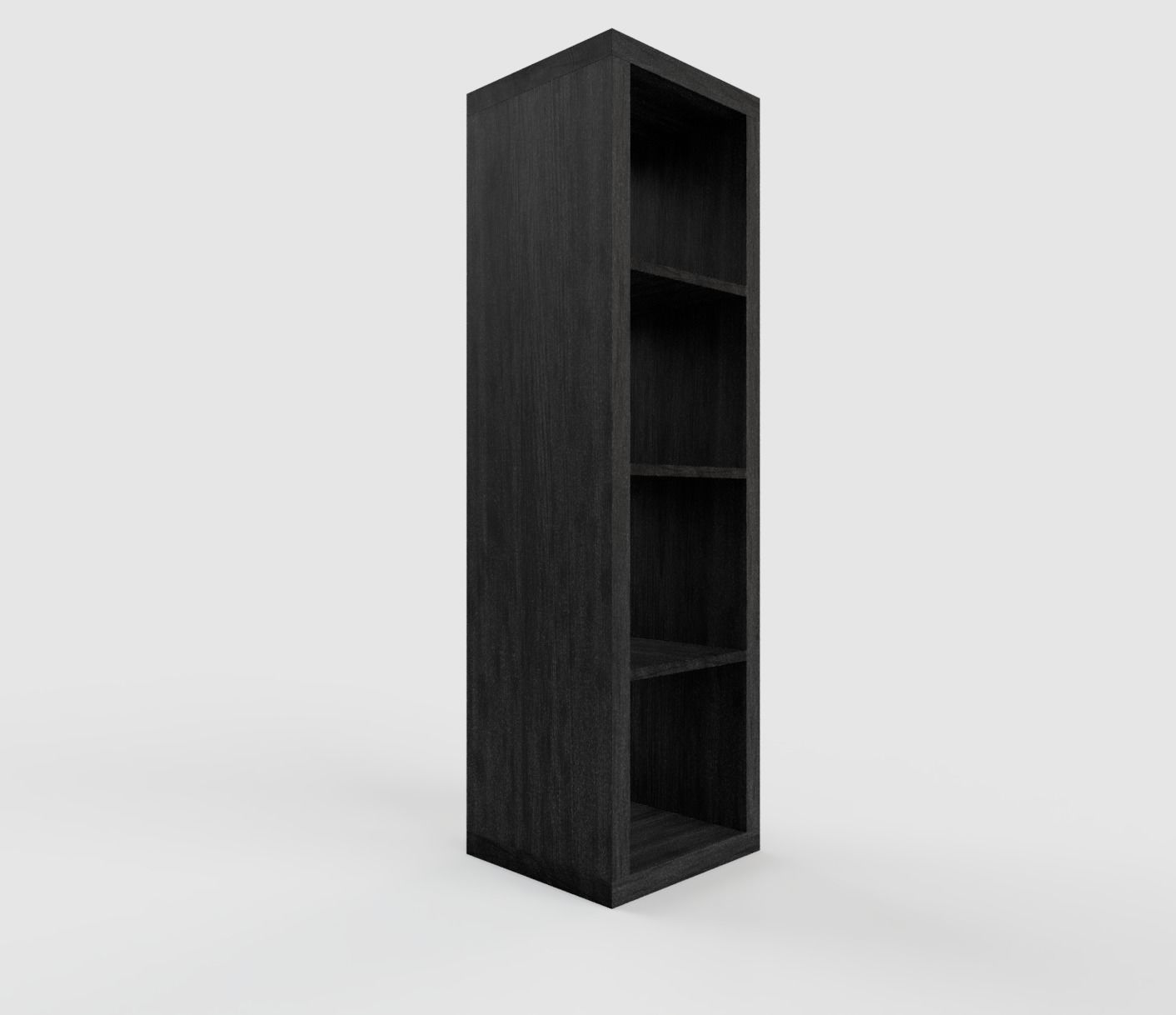 IKEA KALLAX Shelf Unit 1x4 Venge Black 3D model_5