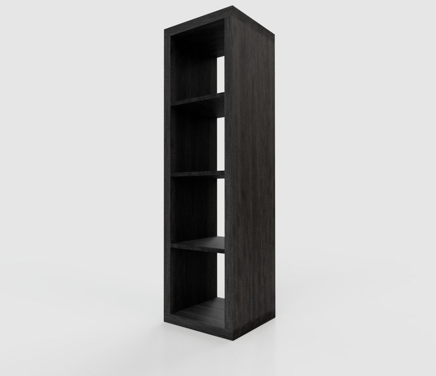 IKEA KALLAX Shelf Unit 1x4 Venge Black 3D model_3