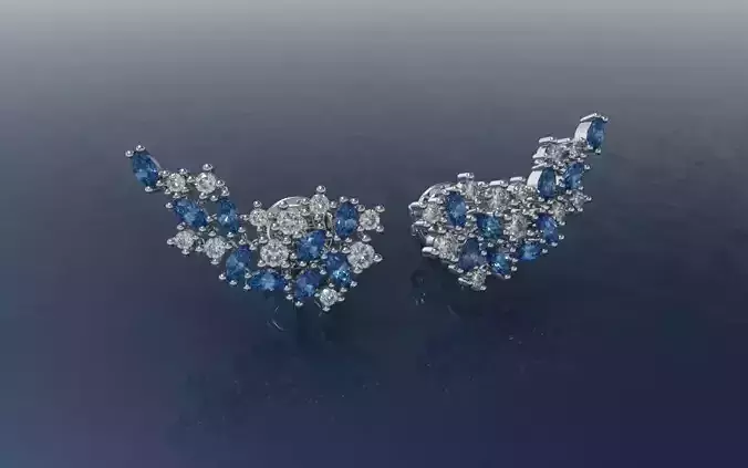 Earring Navete Ear Cuff - Jewelry 3D - BR-515