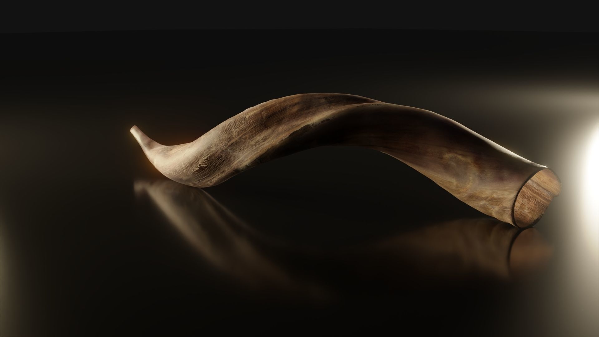 Kudu Shofar - Nanite Optimized 3D model_2