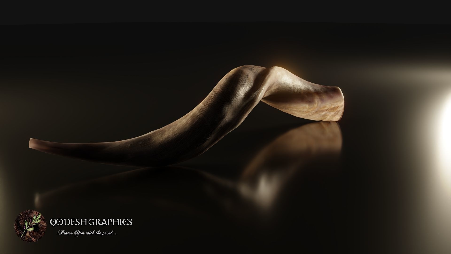 Kudu Shofar - Nanite Optimized 3D model_1