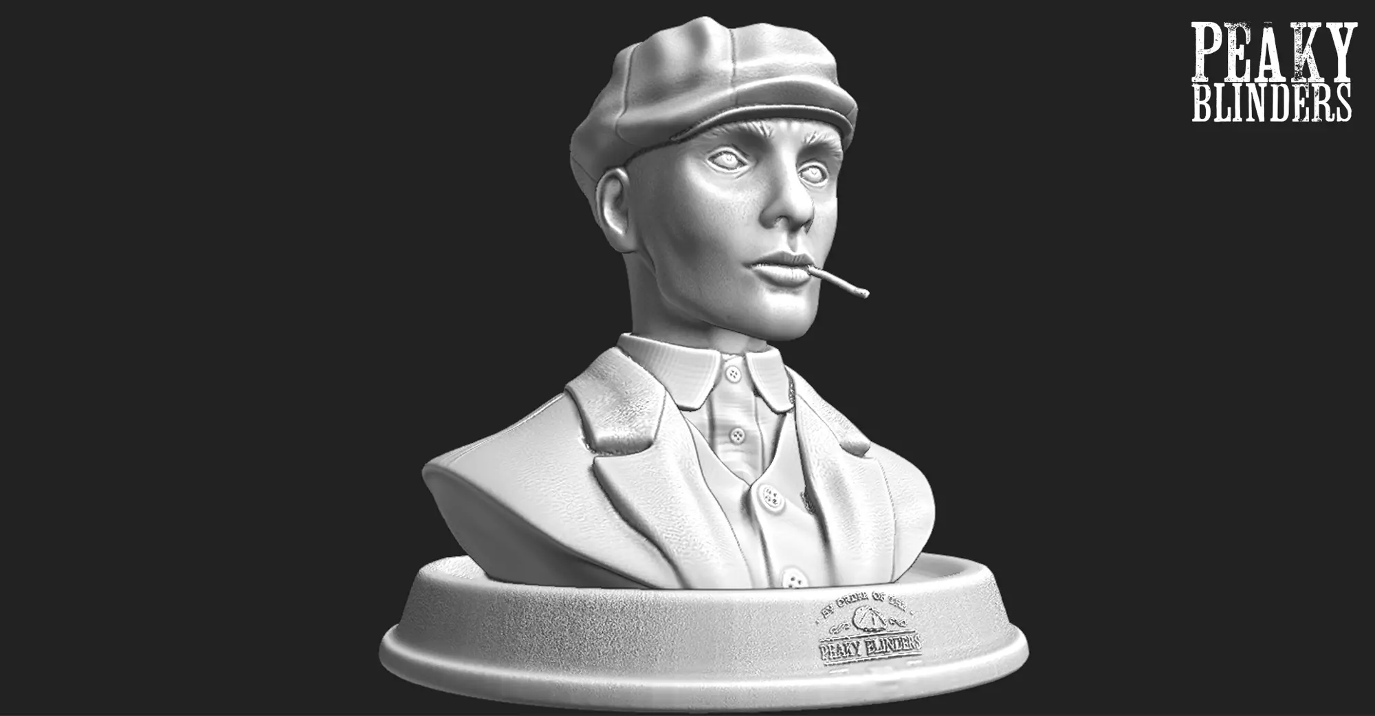 Bust Of Thomas Shelby Peaky Blinders 3D print model_0