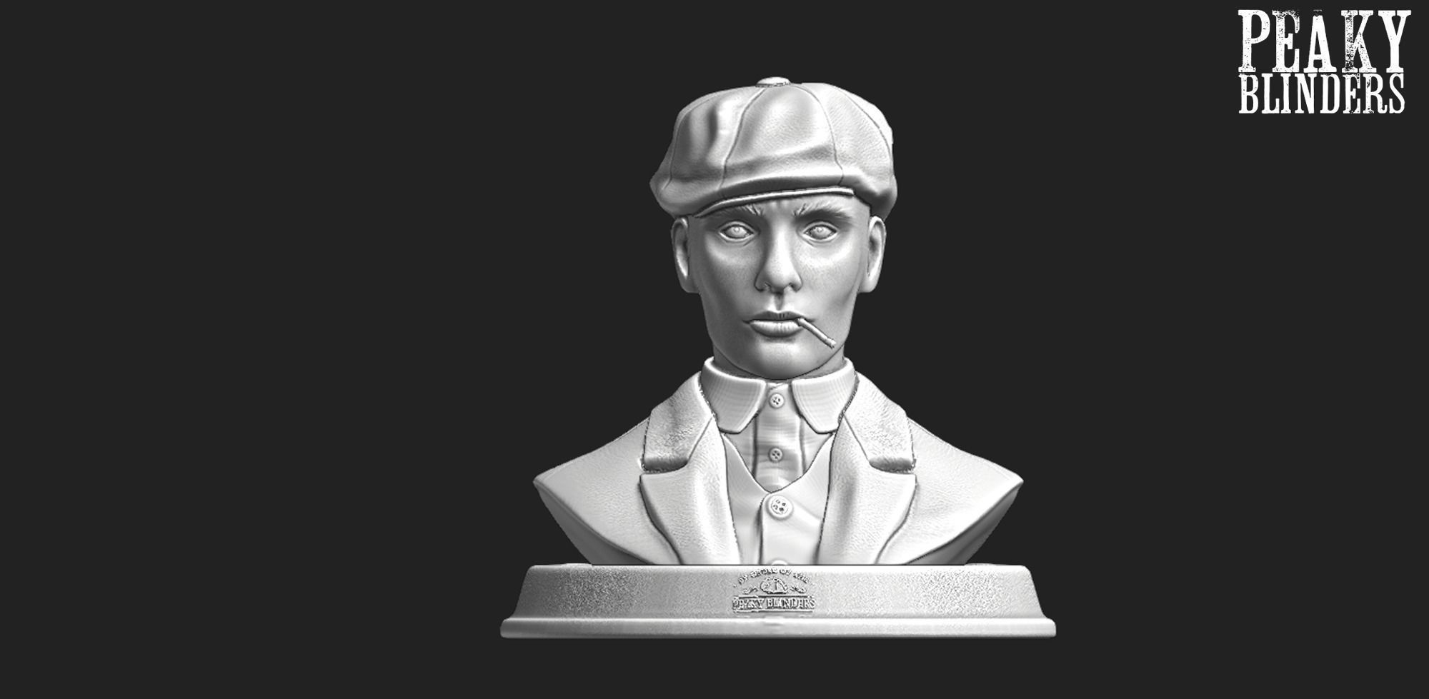 Bust Of Thomas Shelby Peaky Blinders 3D print model_2
