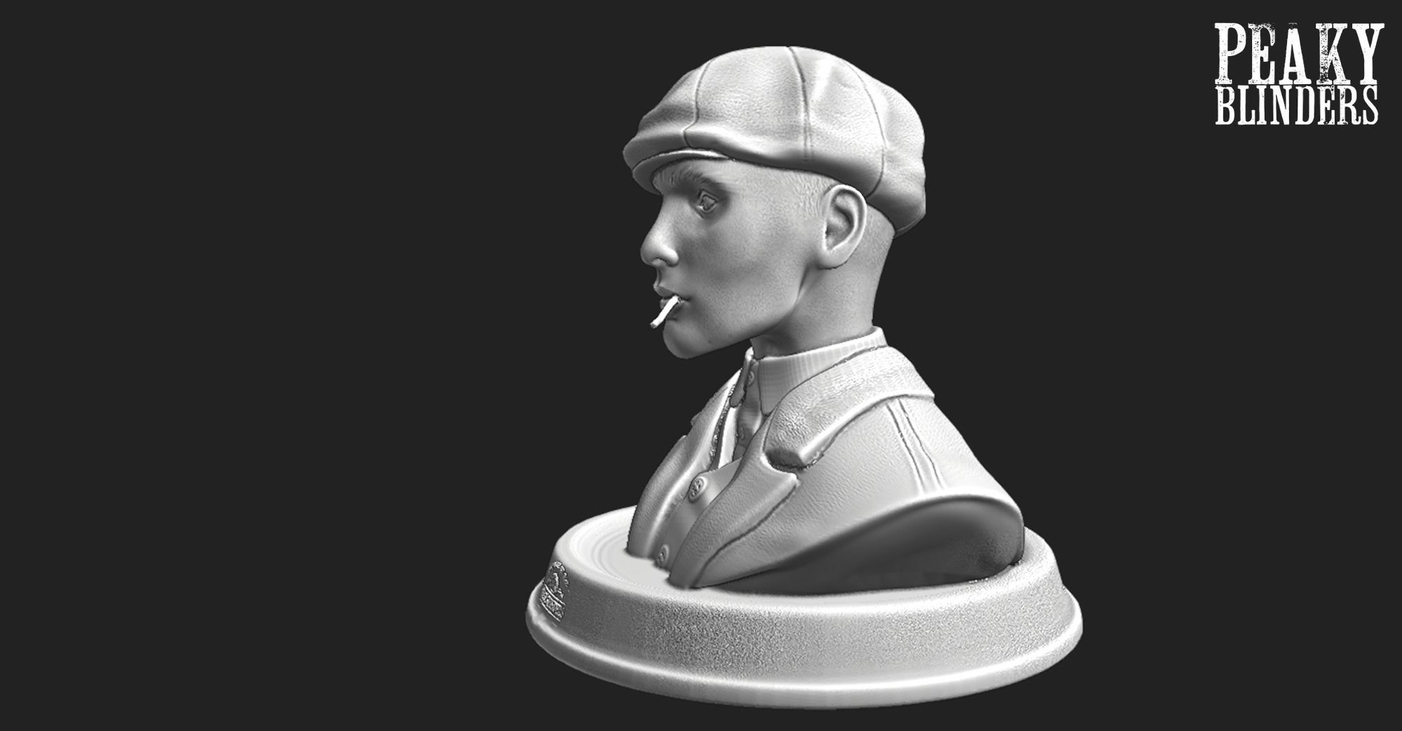 Bust Of Thomas Shelby Peaky Blinders 3D print model_3