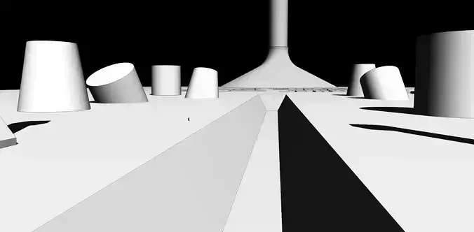 Megastructure Exposed Sector World of Blame by Tsutomu Nihei Low-poly 3D model
