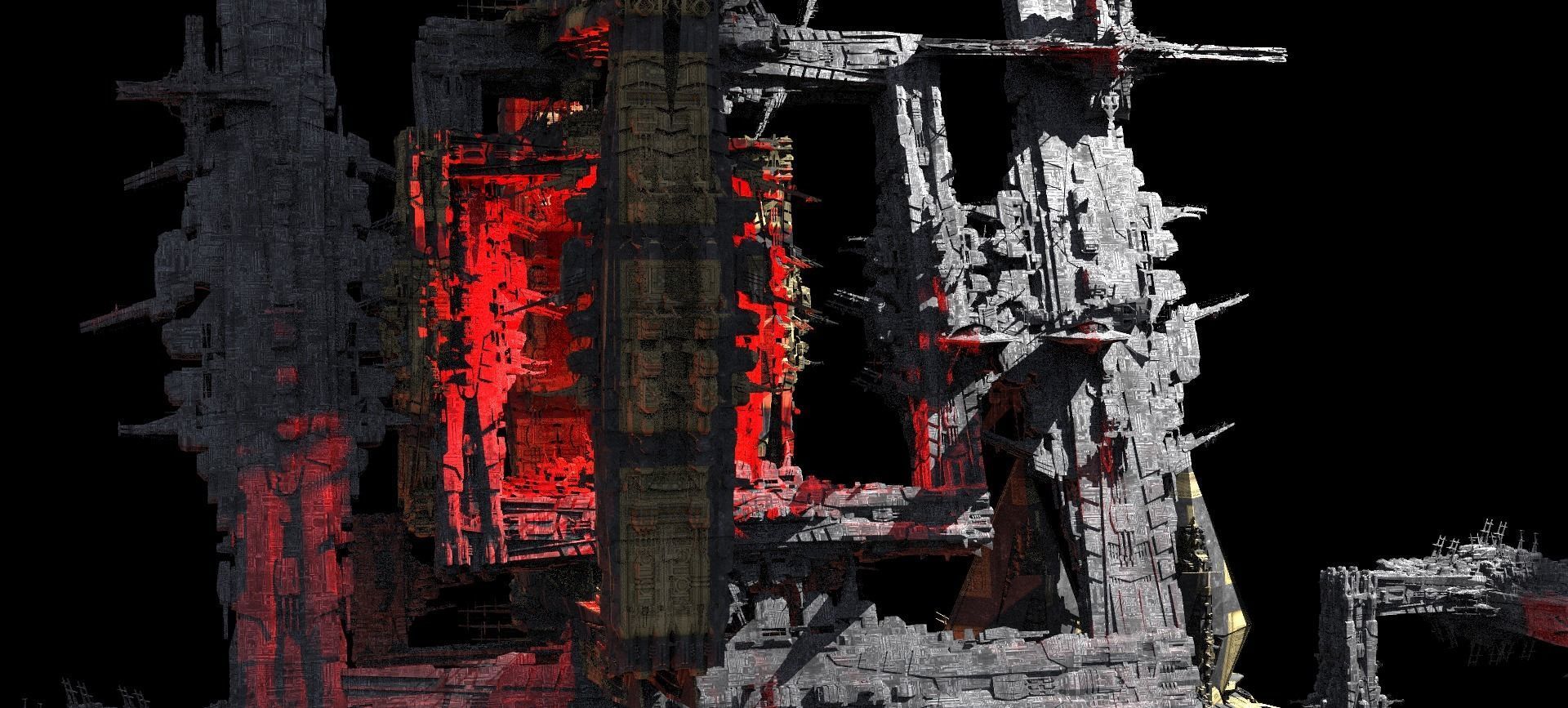 Final Boss facility overlord Kit bash exterior  3D model_1