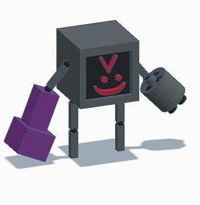 Willy robot with smiley face 3D print model