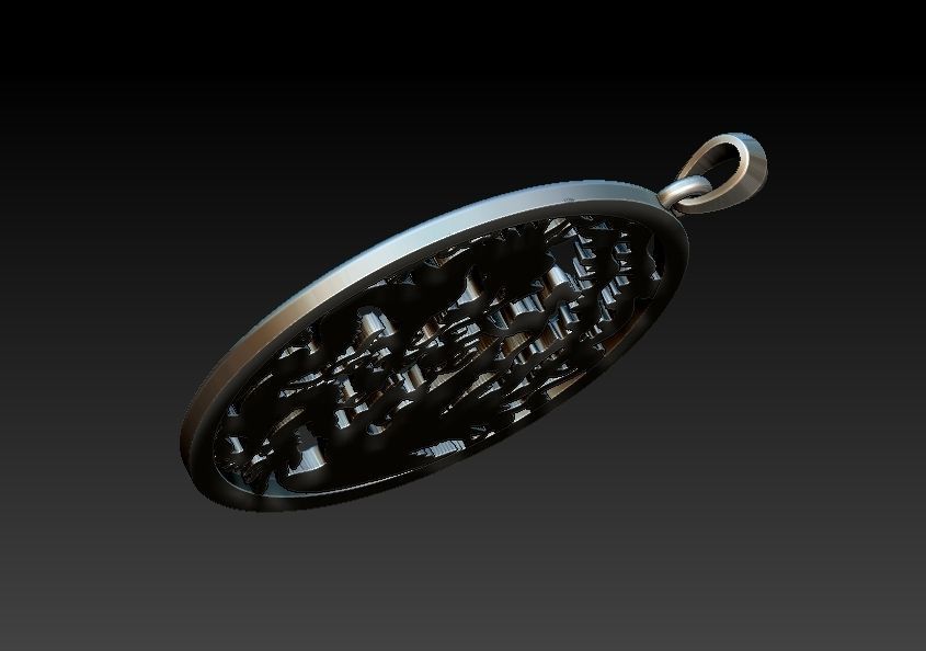 Phoenix And Dragon Pendant 3D print model_8