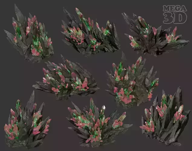 Spiky Mine Rock Mineral 220630 - Ultra HD 16K Textures Low-poly 3D model