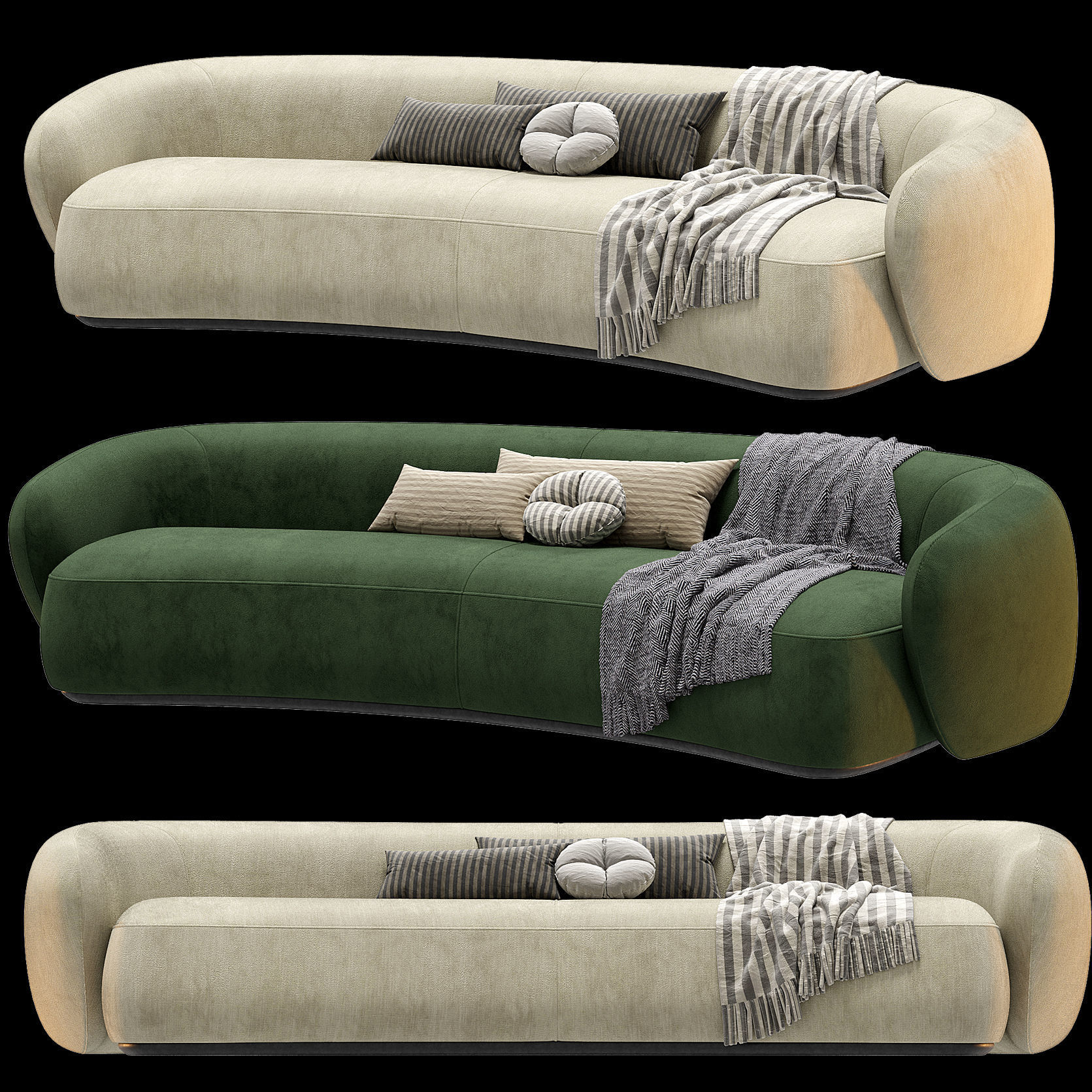 Rene Sofa  Meridiani 3D model_1