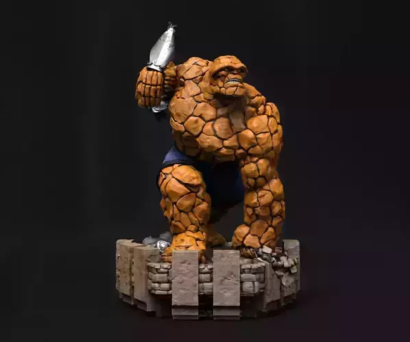 Fantastic 4 the Thing Statues 3D Model Ready to Print STL 3D print model