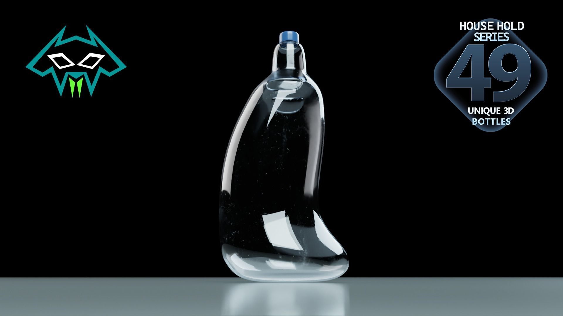 House Hold Series - 49 Unique 3D Bottles - 9th Batch Low-poly 3D model_7