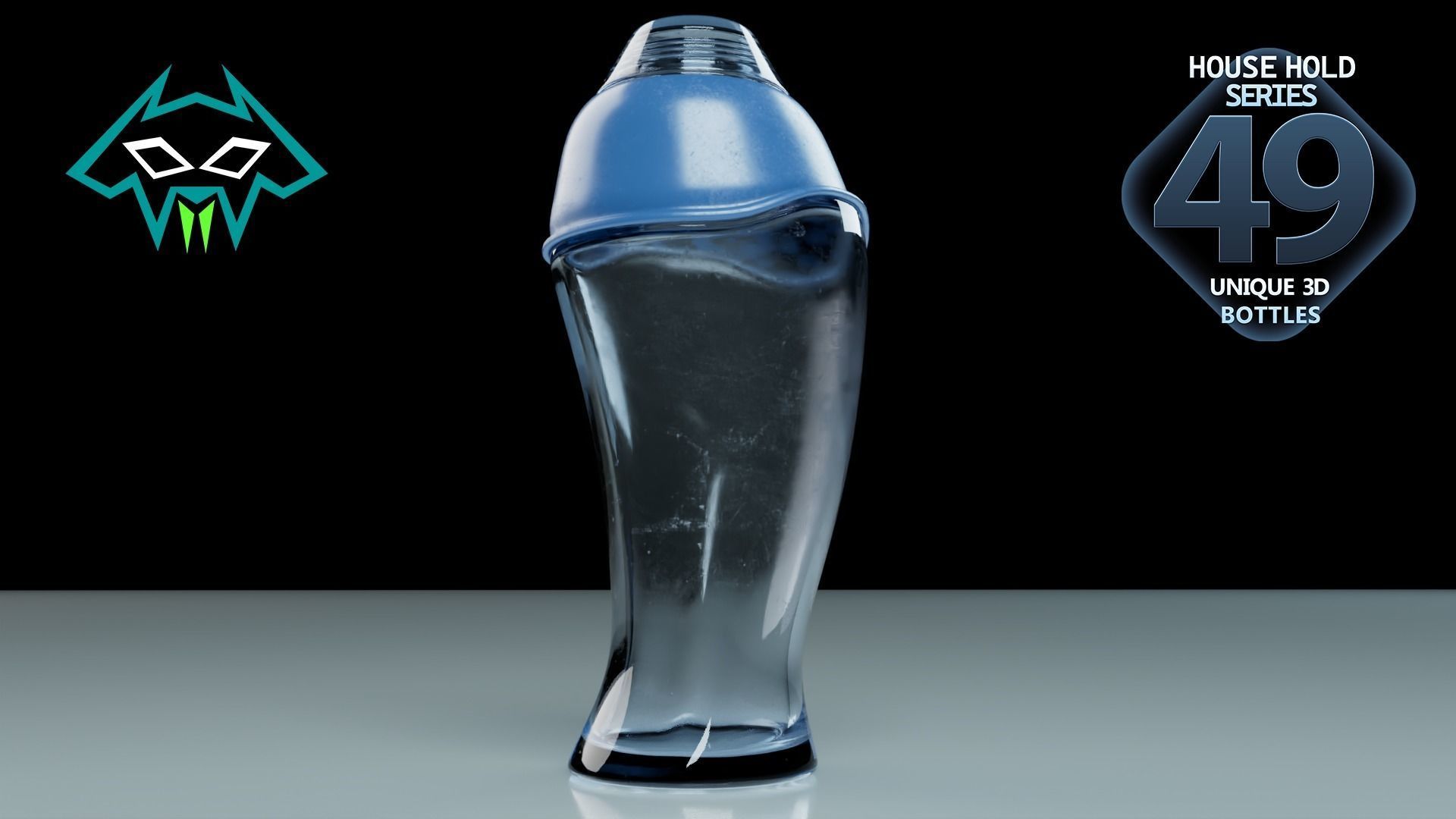 House Hold Series - 49 Unique 3D Bottles - 9th Batch Low-poly 3D model_5