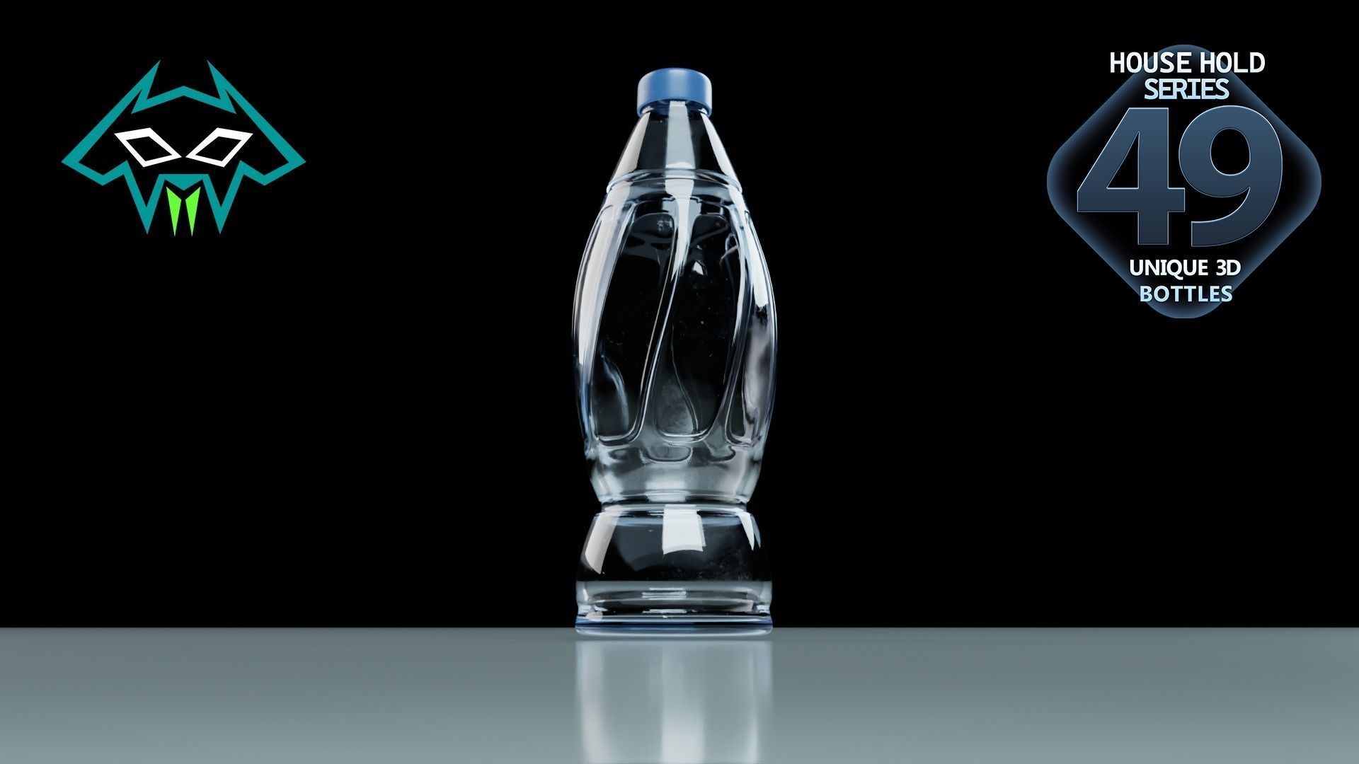 House Hold Series - 49 Unique 3D Bottles - 9th Batch Low-poly 3D model_6