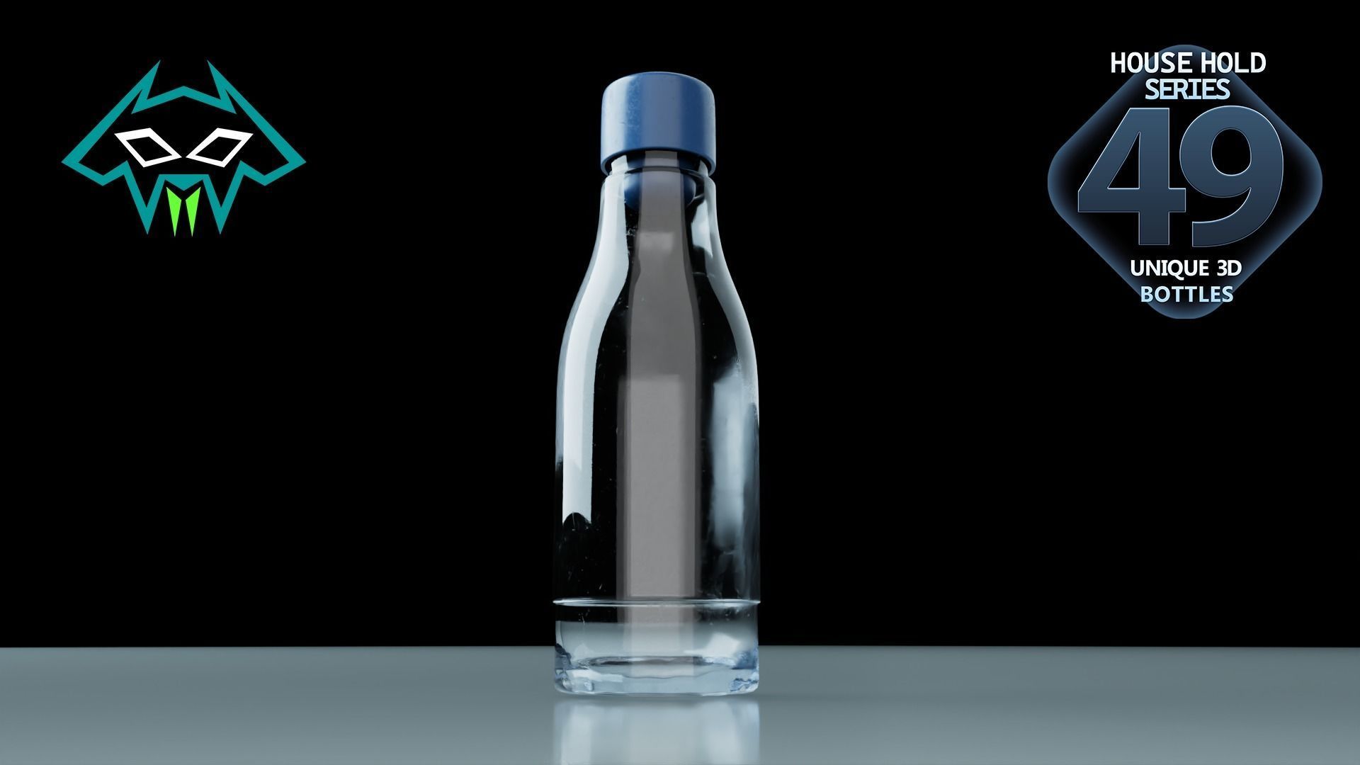 House Hold Series - 49 Unique 3D Bottles - 9th Batch Low-poly 3D model_3