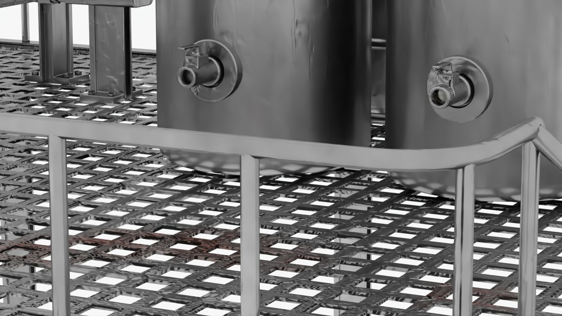 Factory Industrial Kitbash Low-poly 3D model_5