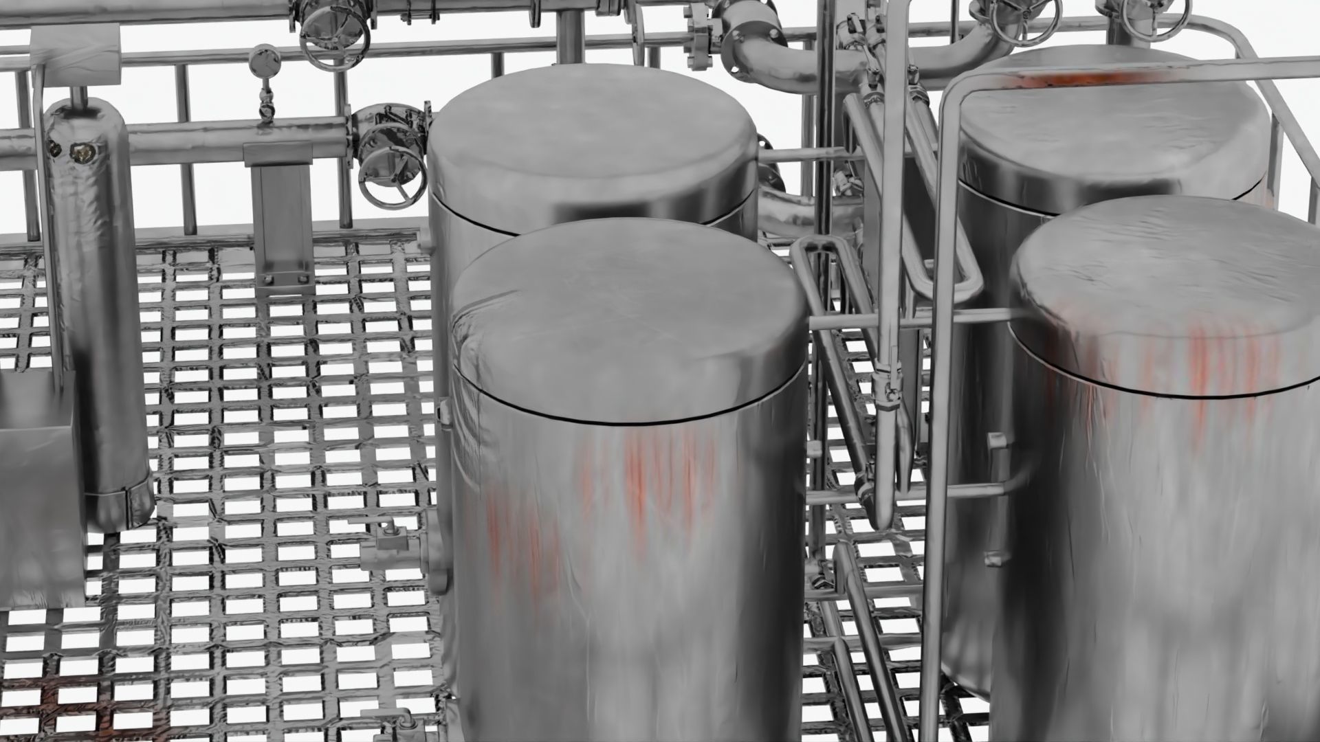 Factory Industrial Kitbash Low-poly 3D model_4