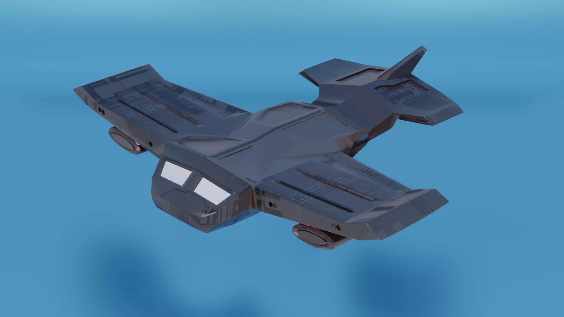 Plane-Model paper airplane flying in sky 3D model_0
