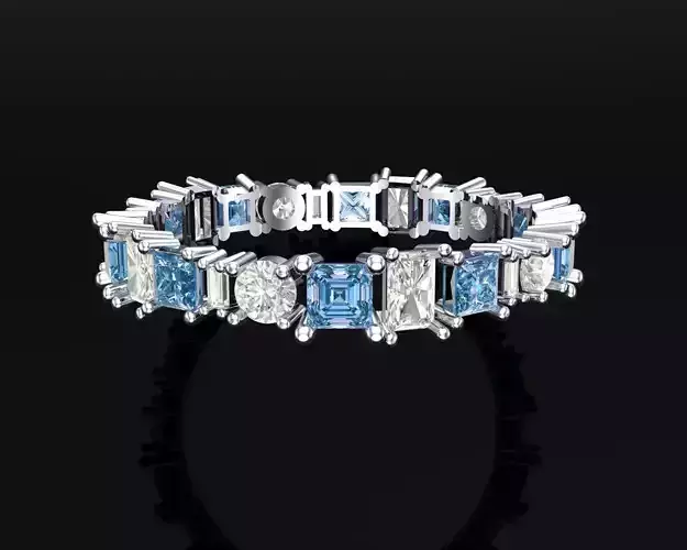 mix diamond ring