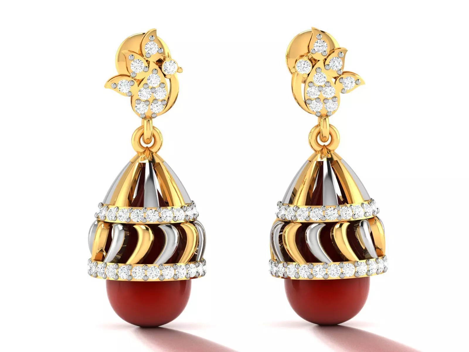 Women Jhumki Earrings 3D print model