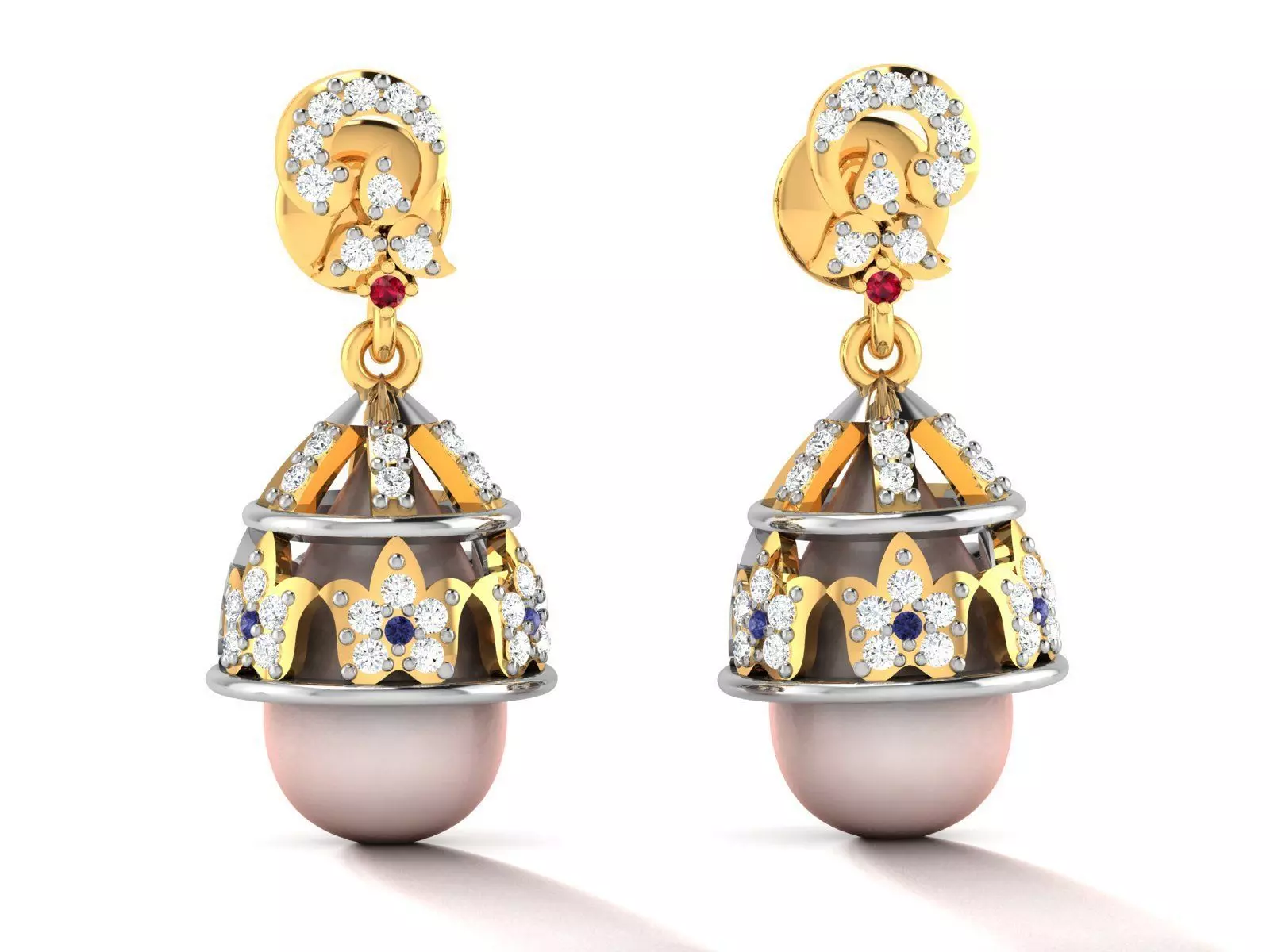 Women Jhumki Earrings 3D print model