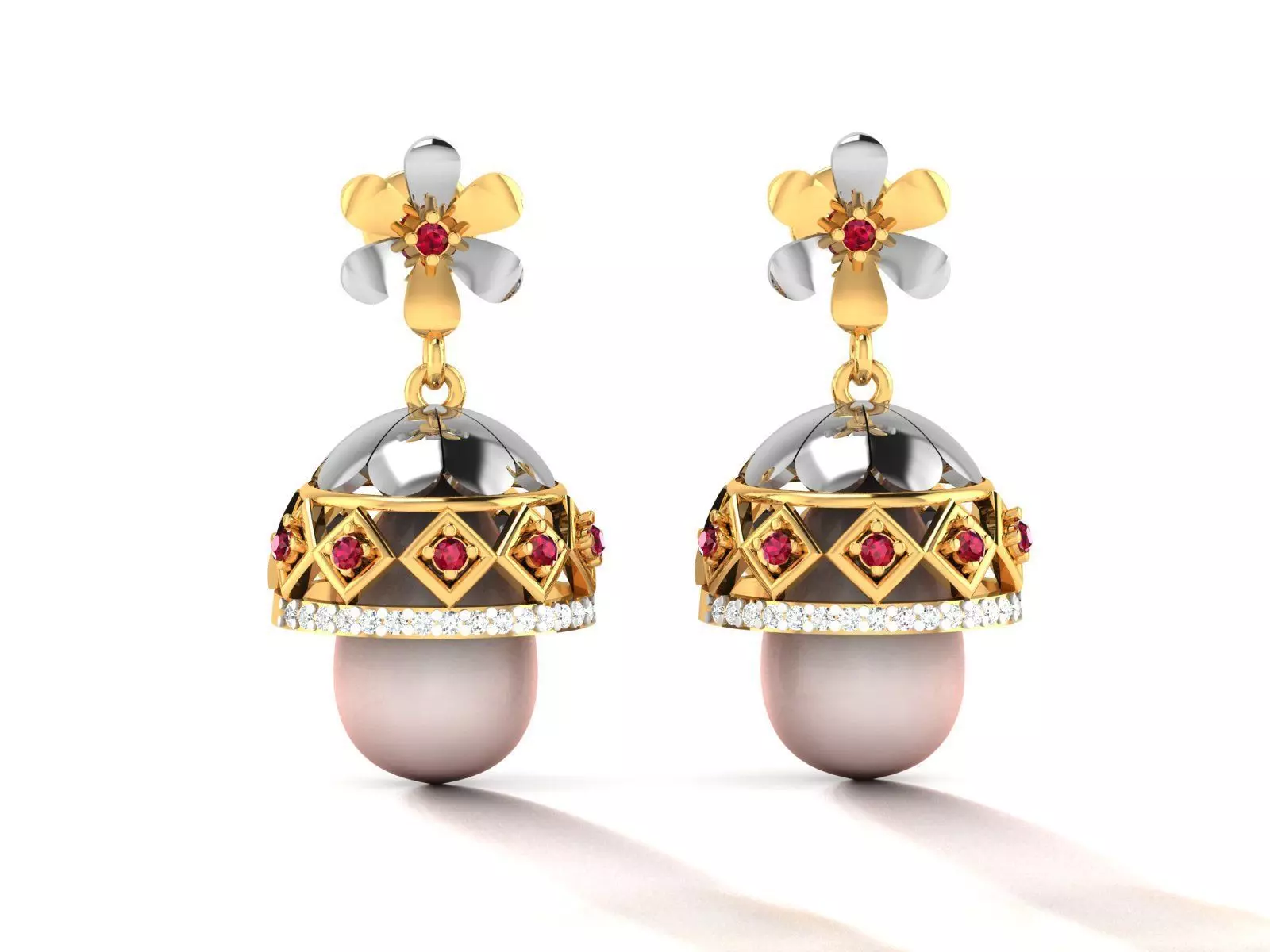 Women Jhumki Earrings 3D print model