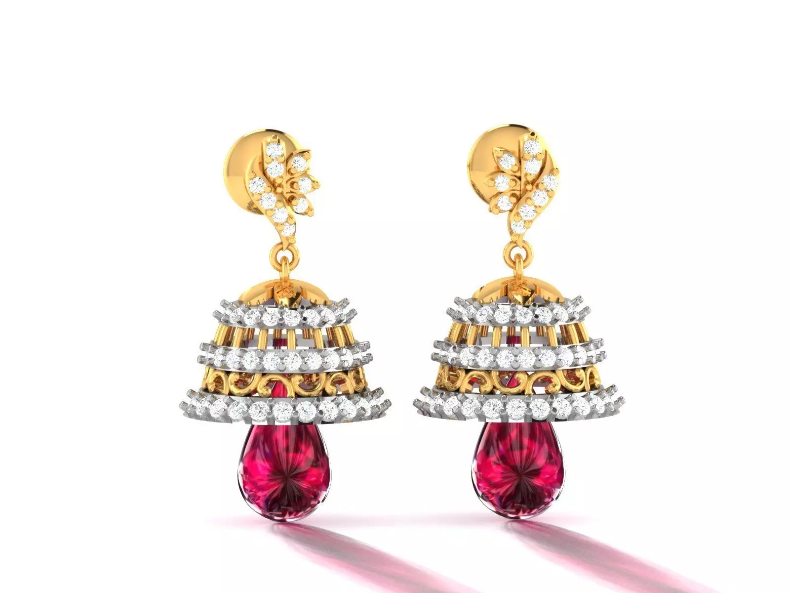 Women Jhumki Earrings 3D print model
