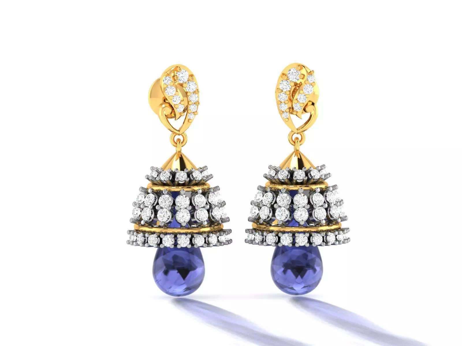Women Jhumki Earrings 3D print model