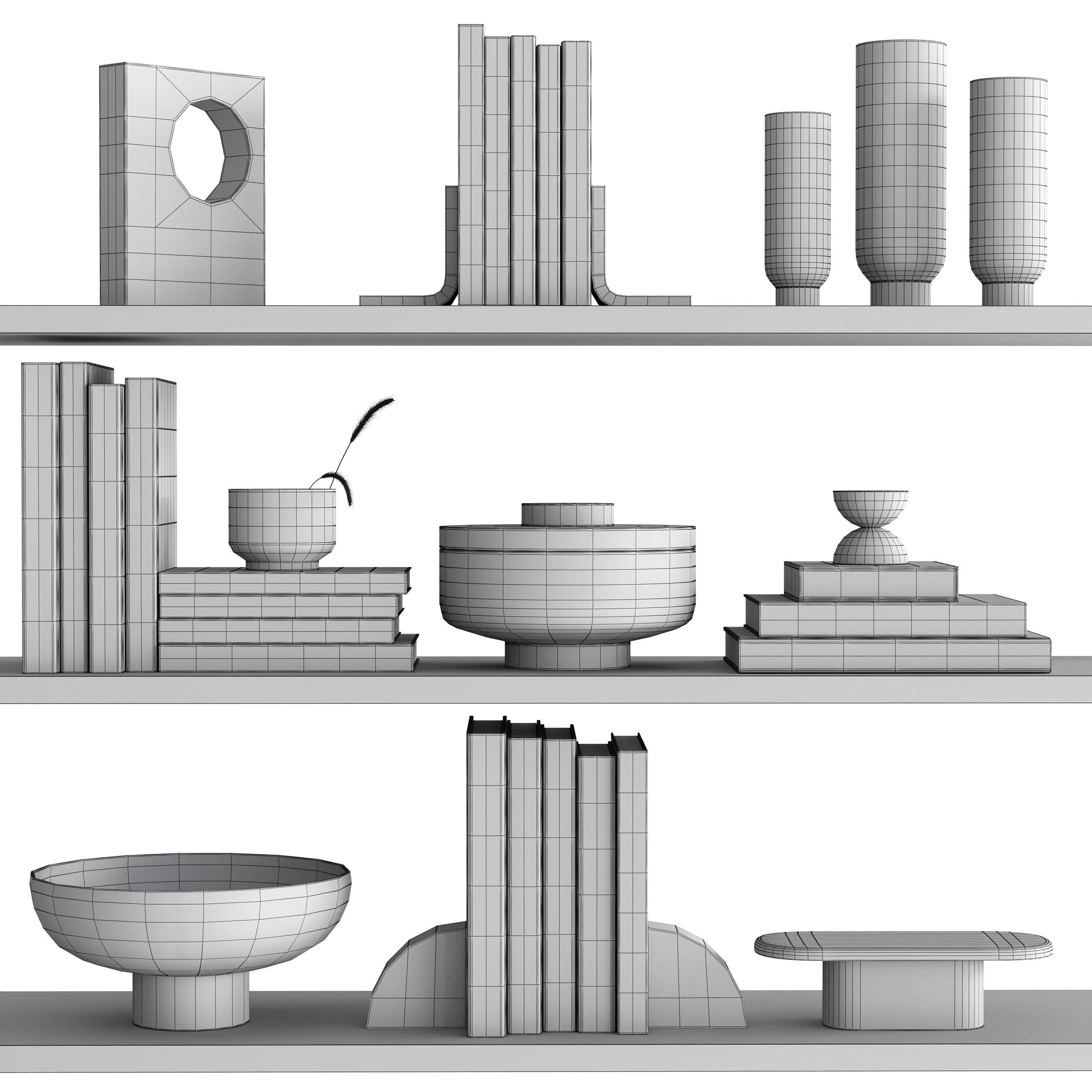 Decorative set 01 3D model_4
