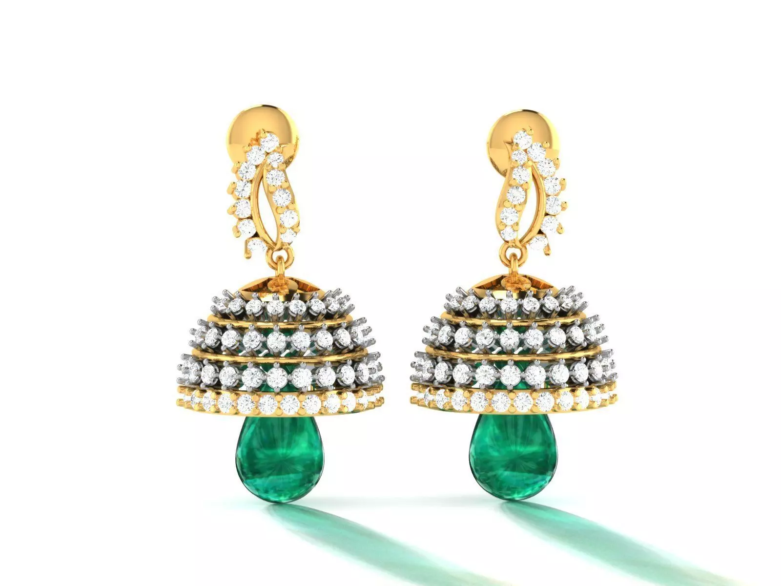 Women Jhumki Earrings 3D print model