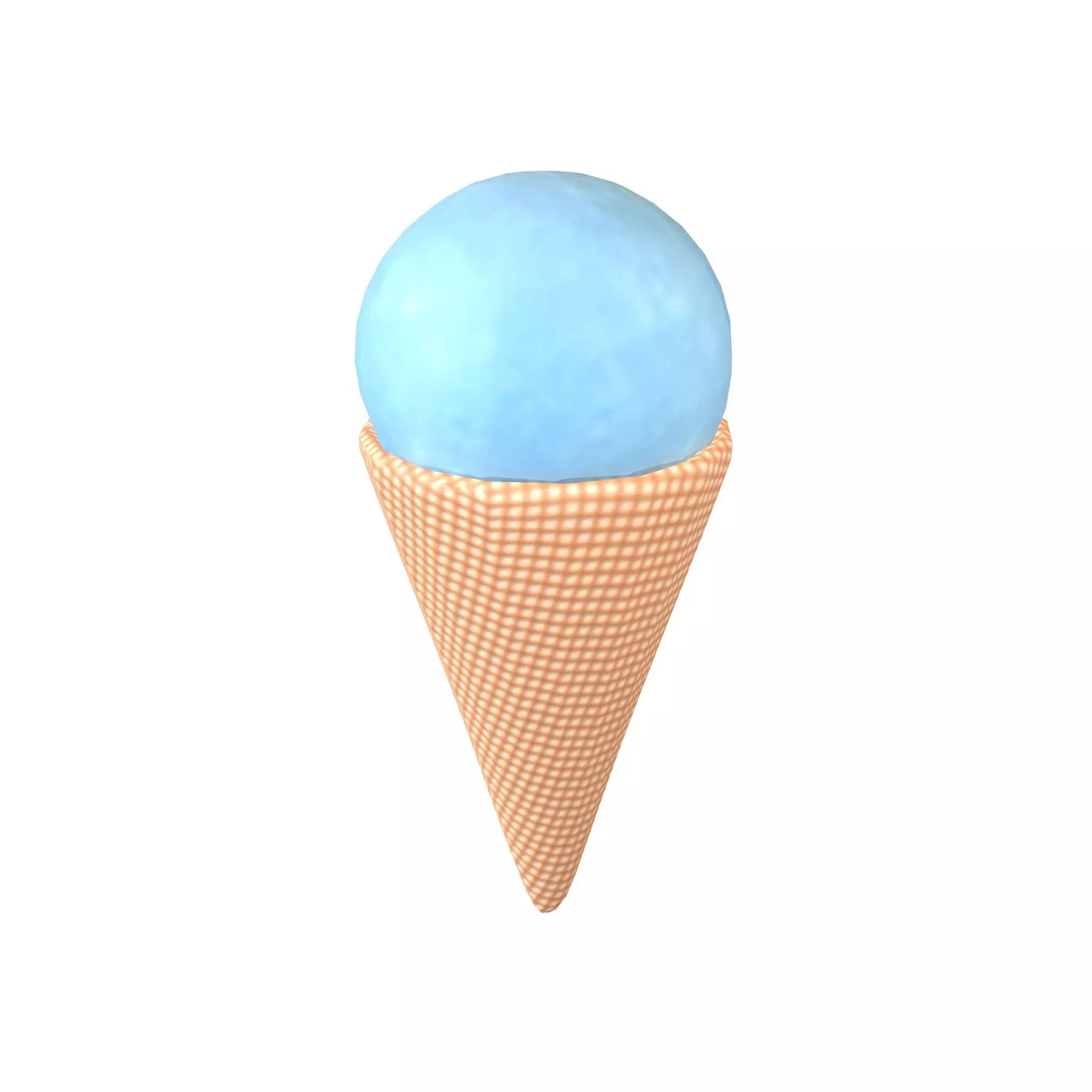Ice Cream Cone v2 004 Low-poly 3D model_0