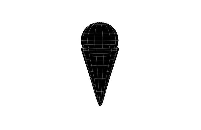 Ice Cream Cone v2 004 Low-poly 3D model 5