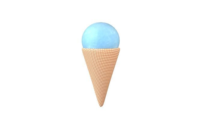 Ice Cream Cone v2 004 Low-poly 3D model 2