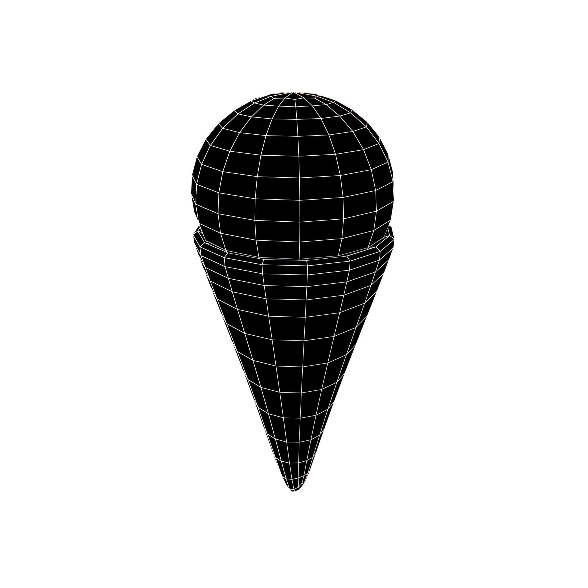 Ice Cream Cone v2 004 Low-poly 3D model_7