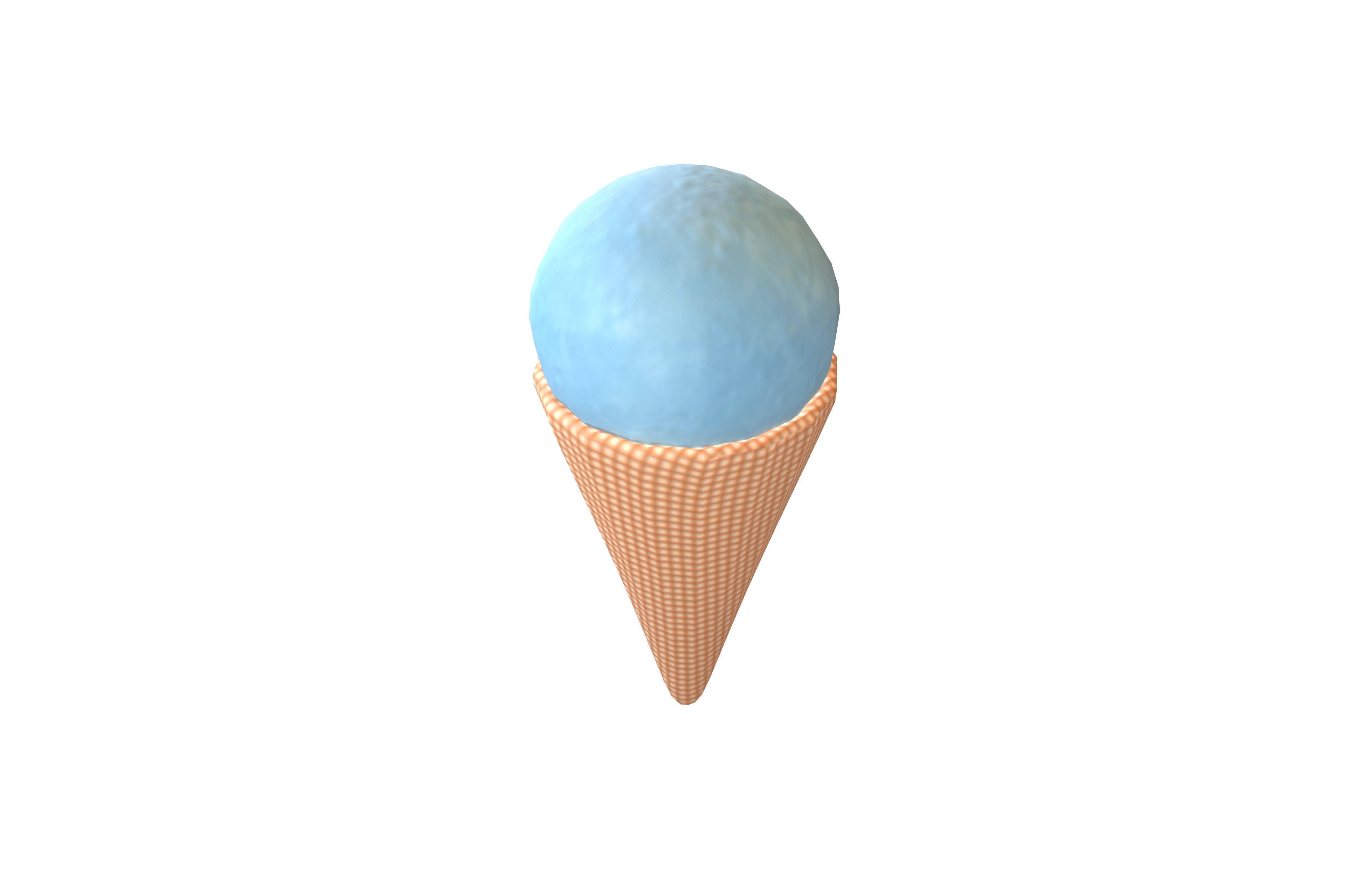 Ice Cream Cone v2 004 Low-poly 3D model_2
