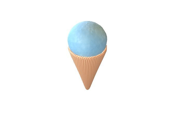 Ice Cream Cone v2 004 Low-poly 3D model 3