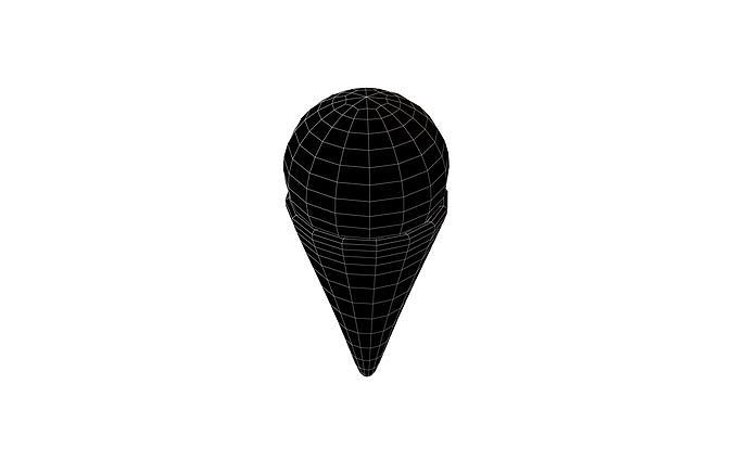 Ice Cream Cone v2 004 Low-poly 3D model 6