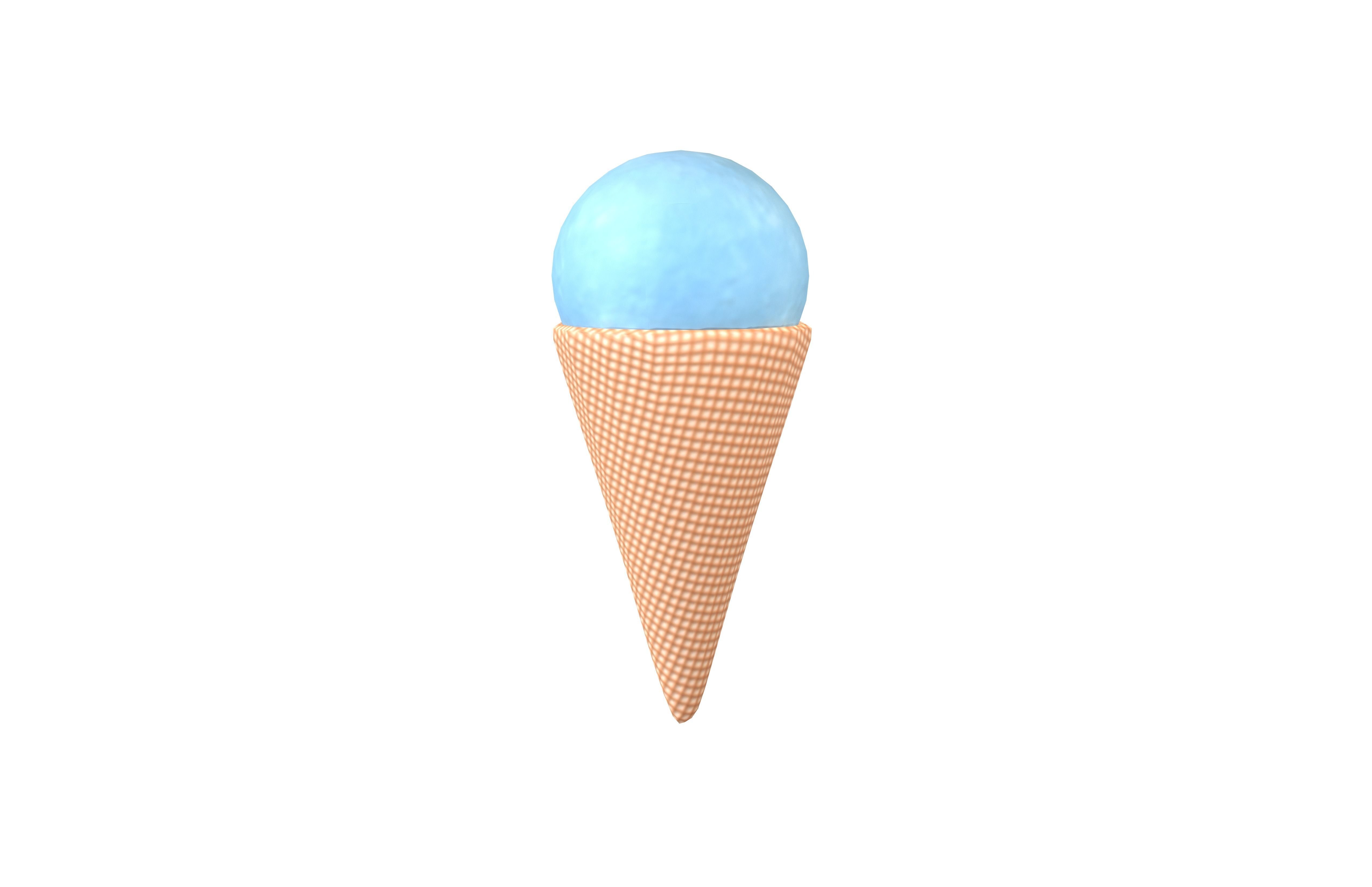 Ice Cream Cone v2 004 Low-poly 3D model_3