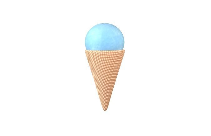 Ice Cream Cone v2 004 Low-poly 3D model 4