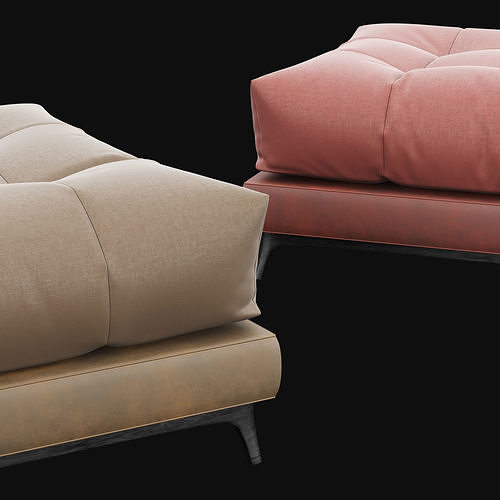 Pouf 5 big 3D model 7