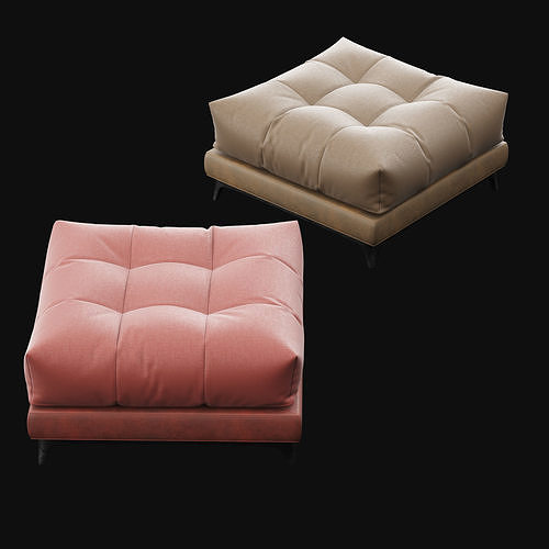 Pouf 5 big 3D model 5