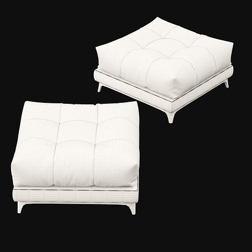 Pouf 5 big 3D model 6