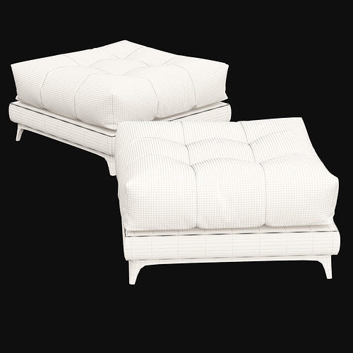 Pouf 5 big 3D model 2