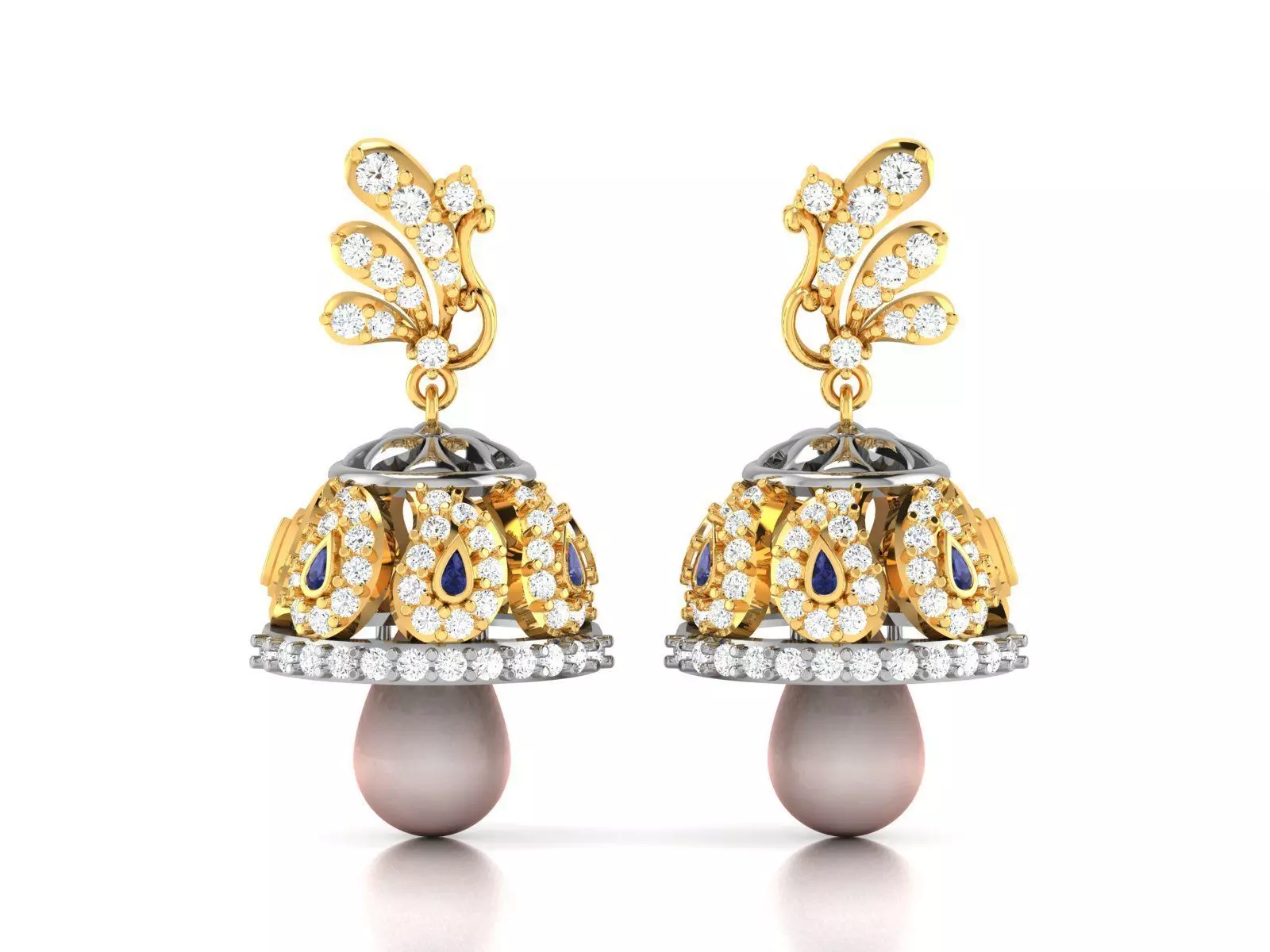 Women Jhumki Earrings 3D print model