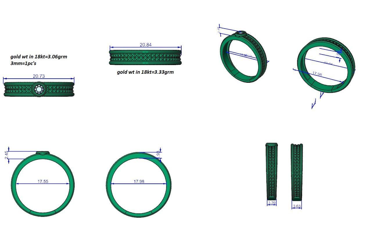 Wedding Band -  7 31 3D print model_5